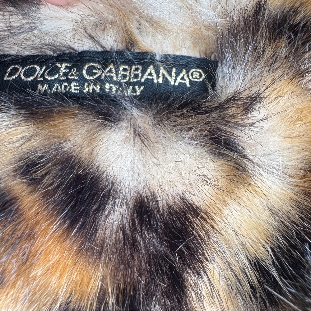 Dolce and Gabbana Brown Leopard Print Faux Fur Plush Flat Slides - 36 - Picture 7 of 9